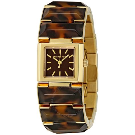 michael kors mk4250 tortoise link watch|Petite Lock Pavé Gold.